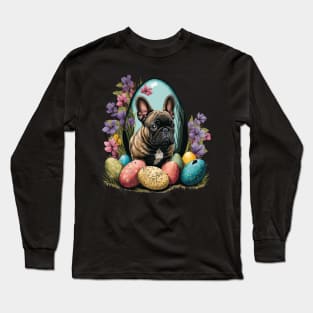 French Bulldog happy easter day Long Sleeve T-Shirt